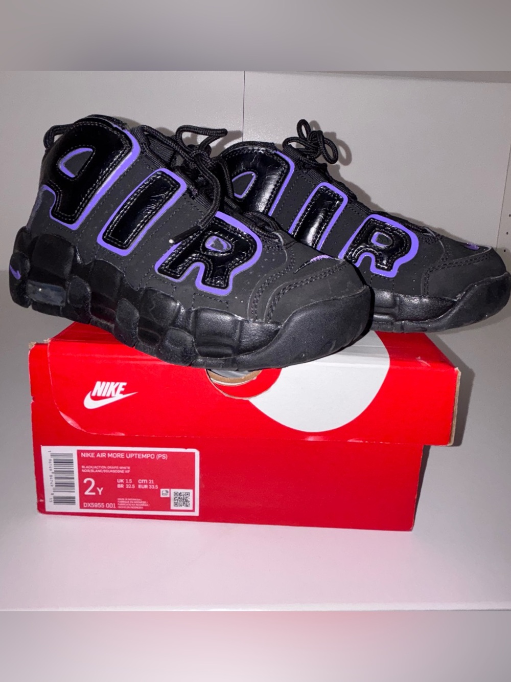 Nike Air More Uptempo PS Black Action Grape